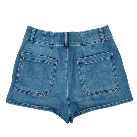 Anthropologie Maeve The Colette Denim Jeans Shorts High Rise Pockets Blue 29 - Picture 2 of 4